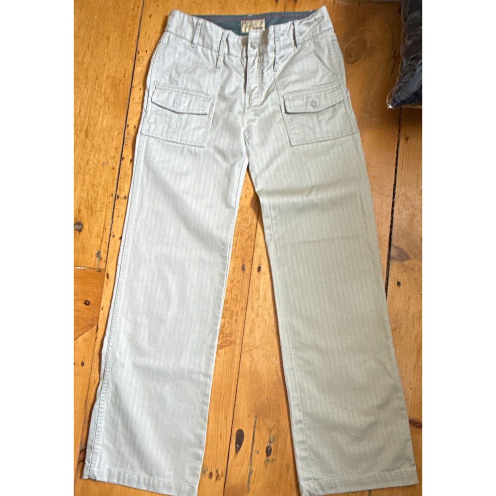 Gramicci low rise Women’s Striped Cargo Pants boot Leg size 6